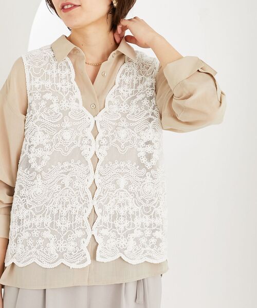 le.coeur blanc ブラウス シャツ 「手洗い可能」TORRAZZO DONNA