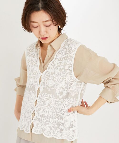 tシャツ 「手洗い可能」TORRAZZO DONNA 別注2WAYレイヤード レディース le.coeur blanc ブラウス シャツ 「手洗い可能」TORRAZZO DONNA