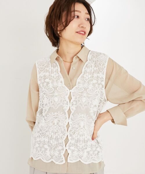 le.coeur blanc ブラウス シャツ 「手洗い可能」TORRAZZO DONNA