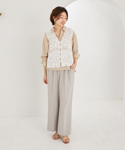 le.coeur blanc ブラウス シャツ 「手洗い可能」TORRAZZO DONNA