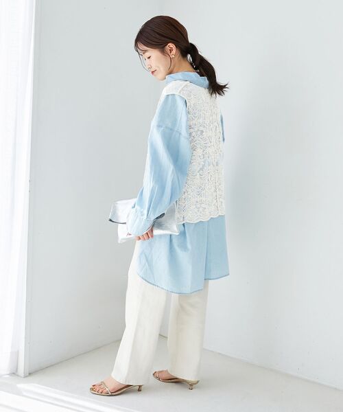 le.coeur blanc（ルクールブラン） ブラウス シャツ 夏 「手洗い可能