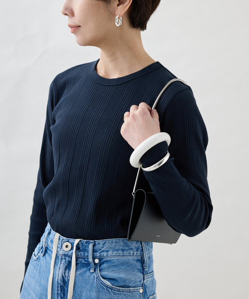 tシャツ stretch random RIB プルオーバー レディース