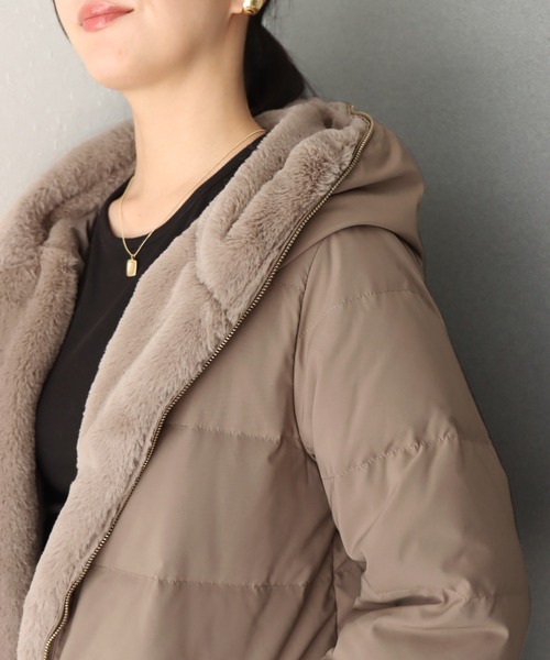 「libelle more」 「MARBLEWALTZ」ダウンコート M グレー レディース_画像7