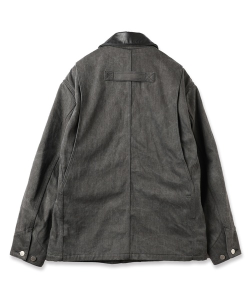 JieDa（ジエダ） カバーオール LEATHER COLLAR FADE COVERALL メンズ