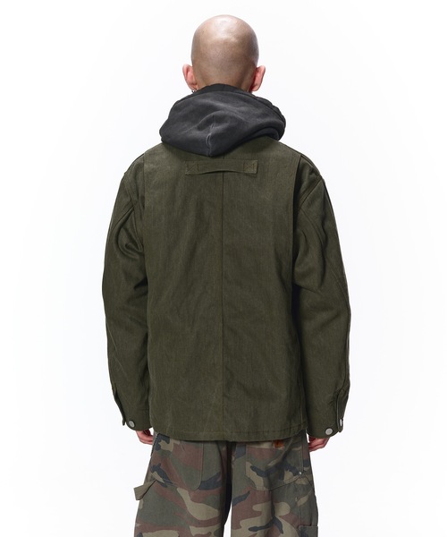 カバーオール LEATHER COLLAR FADE COVERALL メンズ レディースの画像