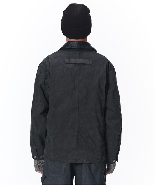 カバーオール LEATHER COLLAR FADE COVERALL メンズ レディースの画像
