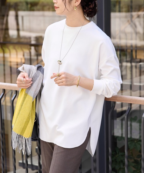 RIVE DROITE（リヴドロワ） tシャツ カットジョーゼットライトプル