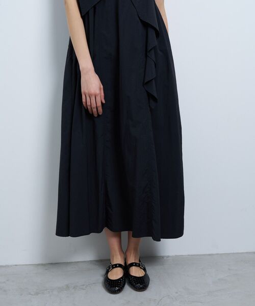 LANVIN en Bleu ワンピース アシンメラッフルノースリーブ