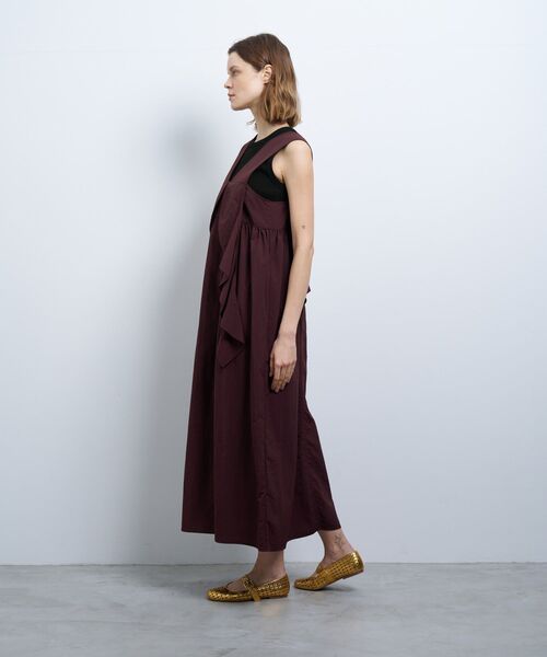 LANVIN en Bleu ワンピース アシンメラッフルノースリーブ