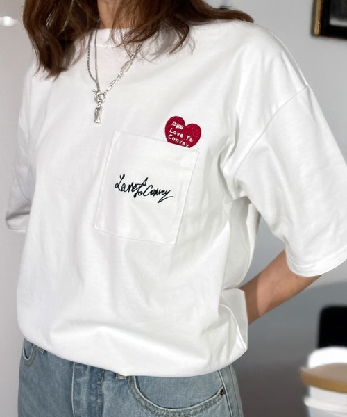 ハートトップス vintage like Heart Logo Hoodie – YZ