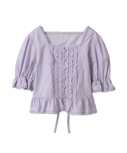 PINK HOUSE ブラウス シャツ フリル使いブラウス レディース