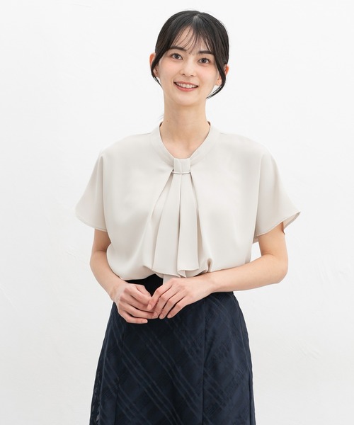 Honeys ブラウス シャツ フレンチボウタイブラウス レディース