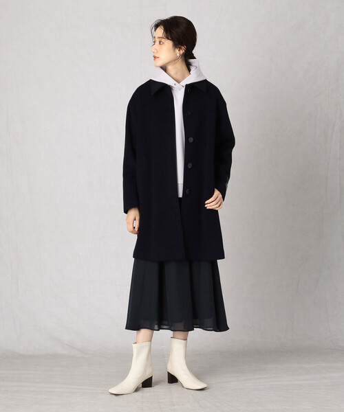 「Comme ca Mature」 ステンカラーコート LARGE ライトグレー レディース_画像3