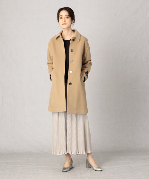 「Comme ca Mature」 ステンカラーコート LARGE ライトグレー レディース_画像4