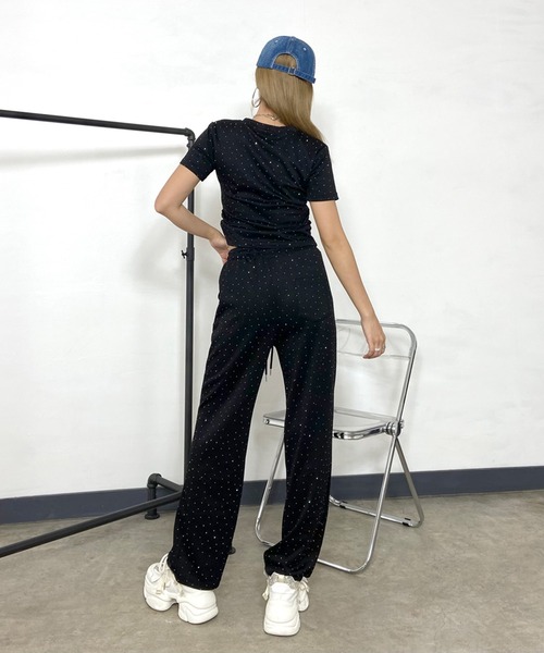 Stone  セットアップ non-hedge セットアップ ストーン付Tシャツパンツセットアップ