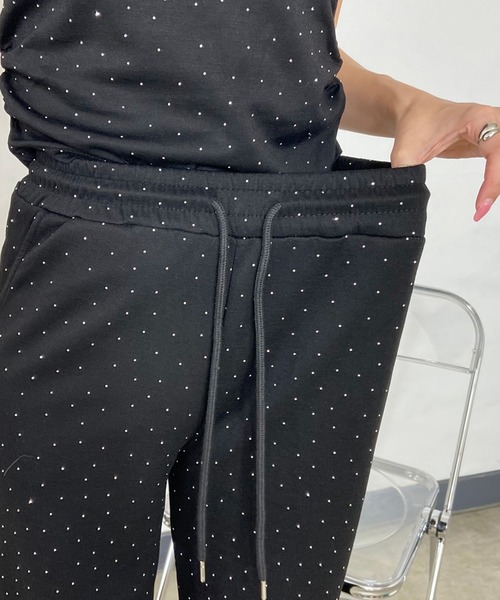non-hedge（ノンヘッジ） セットアップ 夏 ストーン付Tシャツパンツ