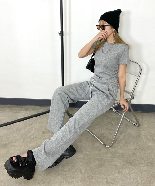 non-hedge（ノンヘッジ） セットアップ ストーン付Tシャツパンツ