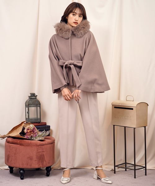 NOELA（ノエラ） ポンチョコート フリー モカ レディース : ZOZOTOWN