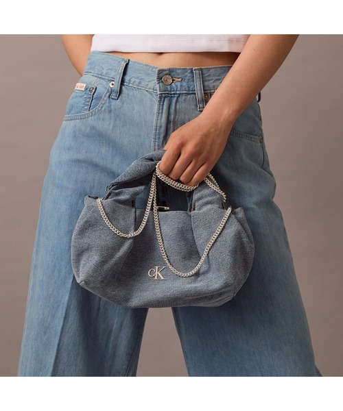 CK JEANS★デニムクロスボディバッグ - デニムウエストバッグ Calvin Klein ウエストポーチ ウエストバッグ デニム ゼンクロス