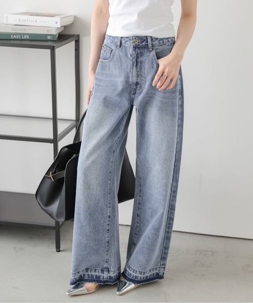 ☆関税込☆WHO.AU★レディース・ストレート・ ジーンズ★正規品 SOMETHING サムシング ストレッチ テーパードストレート デニム