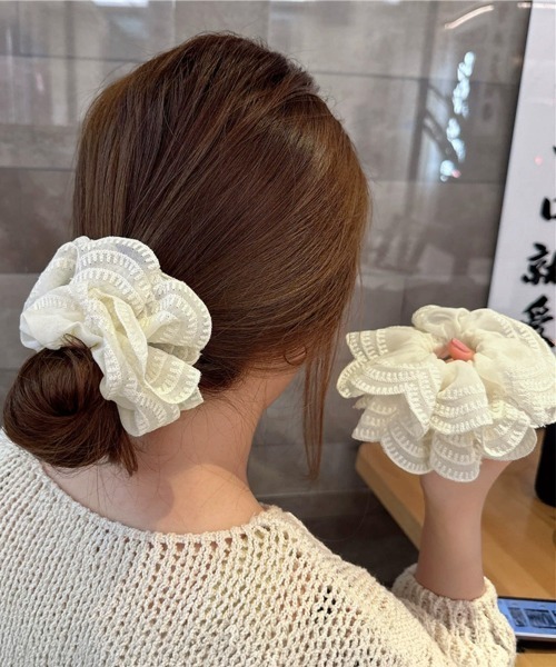 miniministore（ミニミニストア） シュシュ ボリュームレースシュシュ