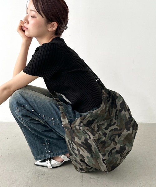 Bamm ショルダーバッグ バッグ 迷彩柄キャンバスショルダー