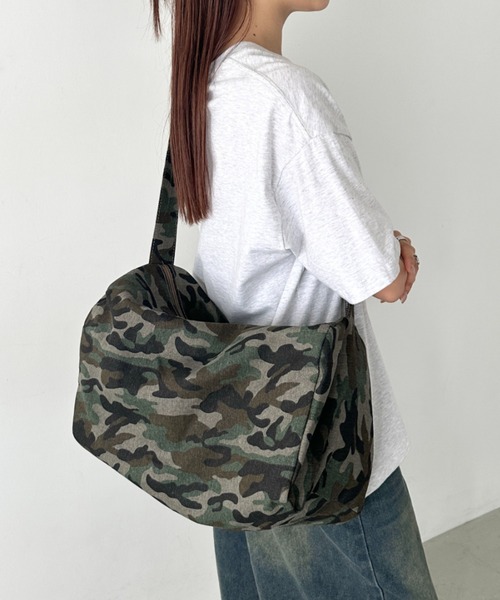 Bamm ショルダーバッグ バッグ 迷彩柄キャンバスショルダー