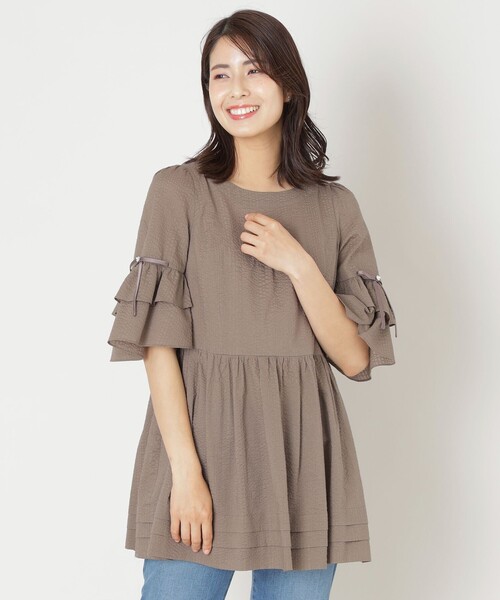 TO BE CHIC（トゥー ビー シック） ブラウス シャツ ウェーブローン