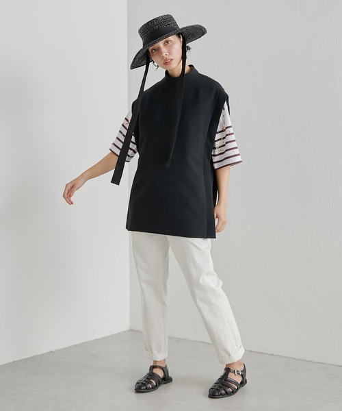 「ear PAPILLONNER」 「sum1 style」ノースリーブトップス FREE ブラック レディース ear PAPILLONNER 「ear PAPILLONNER」 「sumi style