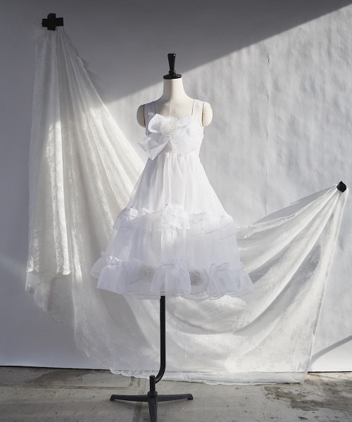 Pain ワンピース オーガンジーローズリボンワンピース : ZOZOTOWN