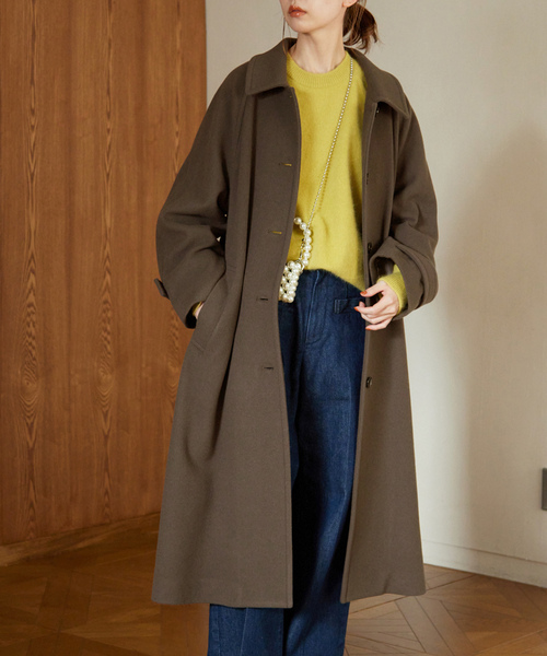 SLOBE IENA（スローブイエナ） ステンカラーコート 38 ネイビー