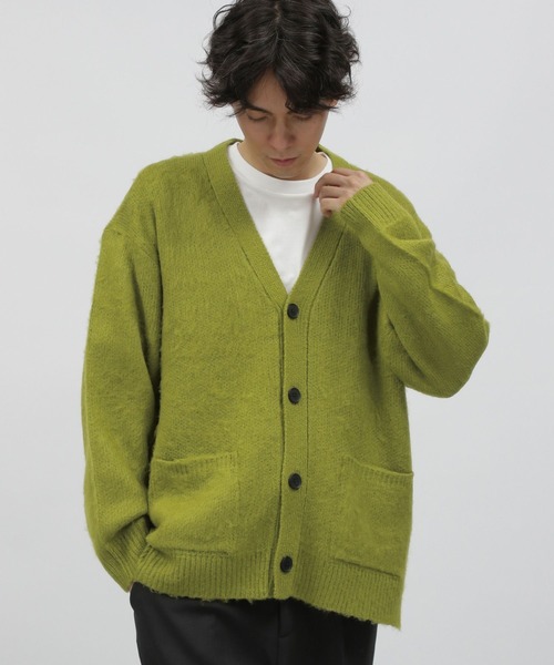 LAKOLE（ラコレ） ニットカーディガン X-LARGE ライトグリーン メンズ