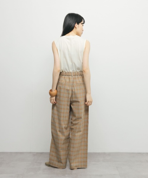 KBF パンツ チェックイージーパンツ レディース : ZOZOTOWN