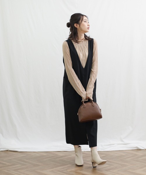 「Gready Brilliant」 長袖ブラウス 38 ピンクベージュ レディース_画像2