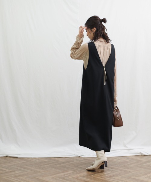 「Gready Brilliant」 長袖ブラウス 38 ピンクベージュ レディース_画像4