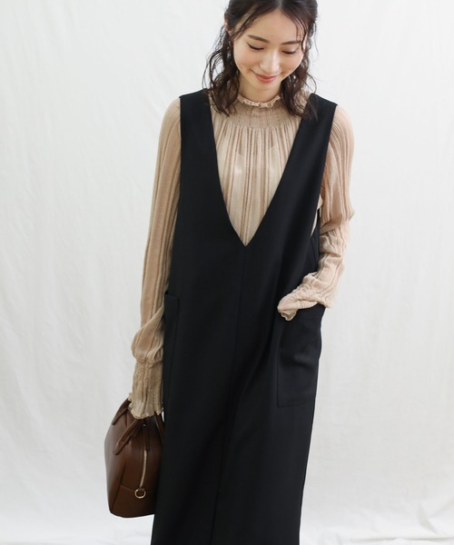 「Gready Brilliant」 長袖ブラウス 38 ピンクベージュ レディース_画像7