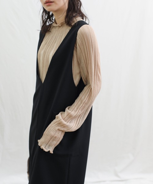 「Gready Brilliant」 長袖ブラウス 38 ピンクベージュ レディース_画像8