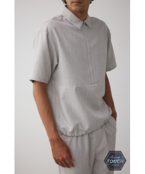 【未使用】AZUL BY MOUSSY　シェフズシャツ　ブラウン　ストライプ　L SHEER STRIPE SHIRT/シアーストライプシャツ｜WOMEN｜250GST30