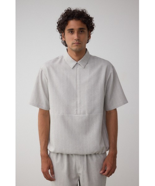 【美品】数回着用スポーツウェア テニス用 青白赤ストライプ KAWASAKI Badminton Clothing Padel Shirts Man Short Sleeve