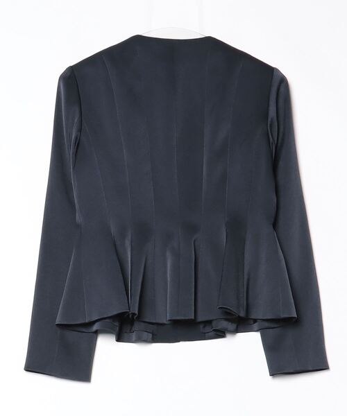 ANAYI」 ノーカラージャケット 36 ネイビー レディース ANAYI