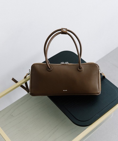 Beau're（ヴュレ） ボストンバッグ 「BEAURE」2way カウレザー ワイド