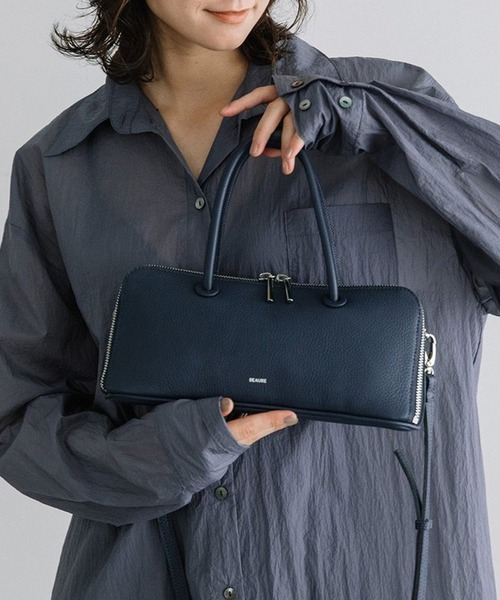 Beau're（ヴュレ） ボストンバッグ 「BEAURE」2way カウレザー ワイド