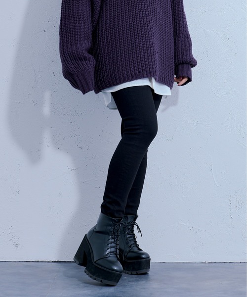 「Ellno Loset」 スキニーデニムパンツ MEDIUM ブラック メンズ
