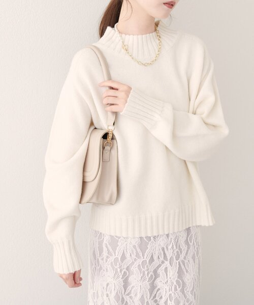 Boboutic ウールリブオーバーニット Natural S Boboutic ウールリブオーバーニット Natural S