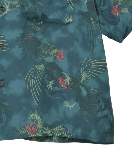 ブラウス シャツ 「NIPOALOHA」”軍鶏-SHAMO” SHORT SLEEVE SHIRT レディース メンズ NIPOALOHA】'軍鶏-SHAMO' SHORT SLEEVE SHIRT（シャツ/ブラウス