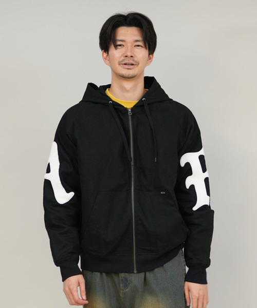 RVCA（ルーカ） コート ジャケット WOLDWIDE BK ARCH ZIPHD JK
