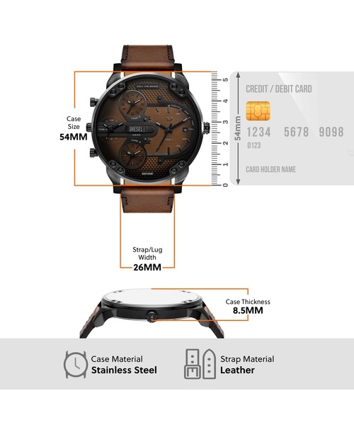 DIESEL（ディーゼル） 腕時計 腕時計 メンズ アナログ レザー DZ7492