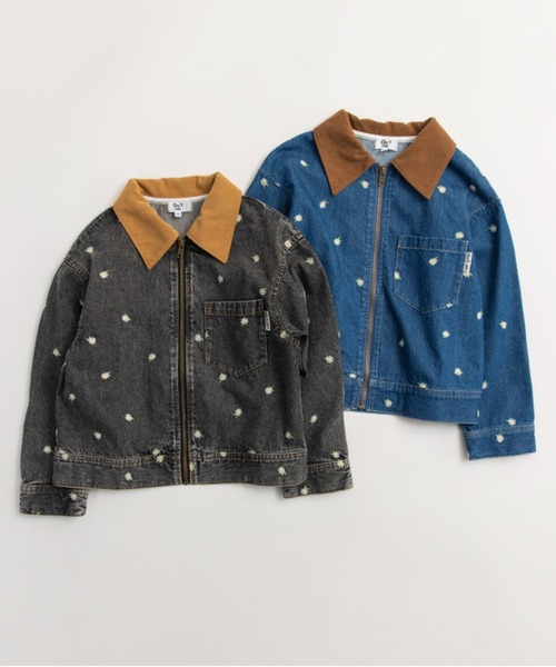 Edwin 花柄刺繍デニムジャケット Mサイズ 90s ヴィンテージ Gジャン EDWIN（エドウィン） デニムジャケット アウター 「Ou? by EDWIN