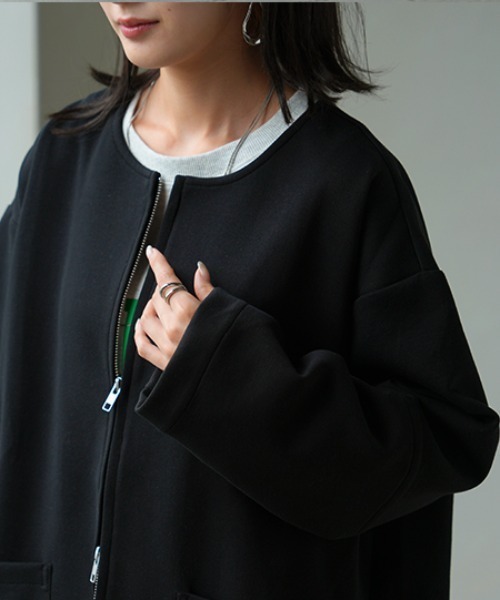 HUG.U（ハグユー） ブルゾン アウター ダンボールノーカラージャケット