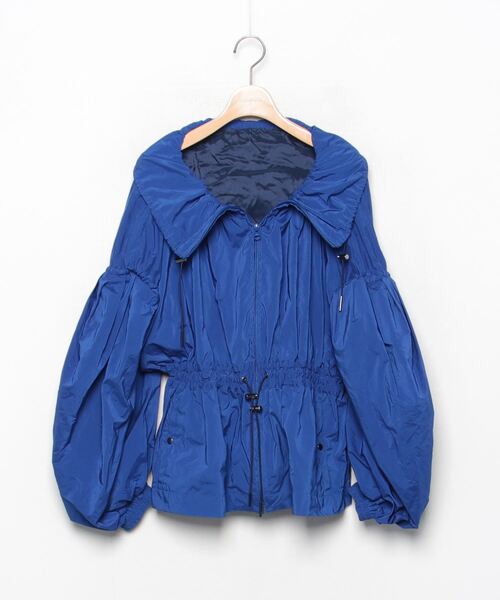 ENFOLD（エンフォルド） ジップアップブルゾン 38 ブルー レディース